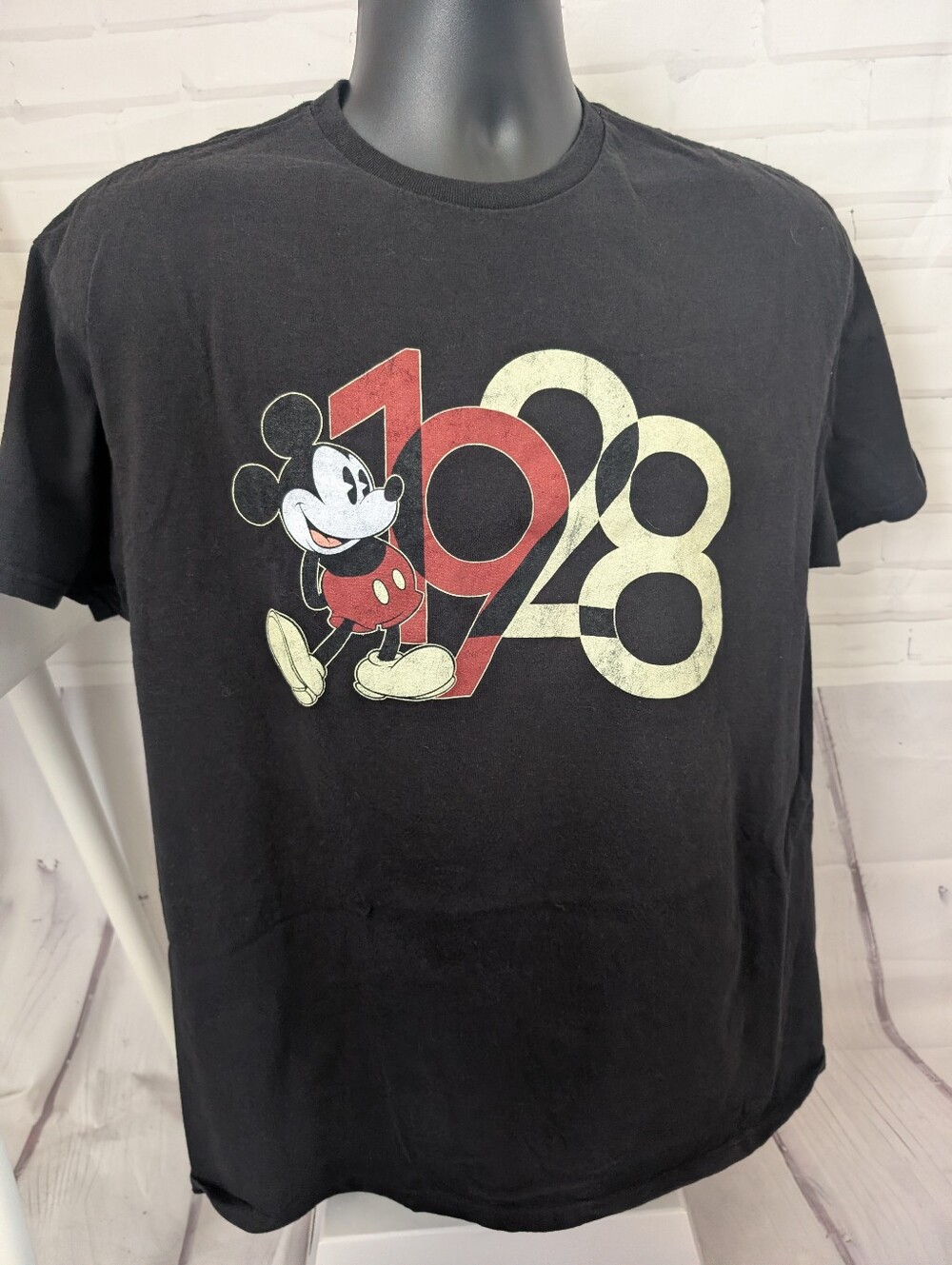 Disney Black Mickey Mouse 1928 Graphic Tee Gender Neutral